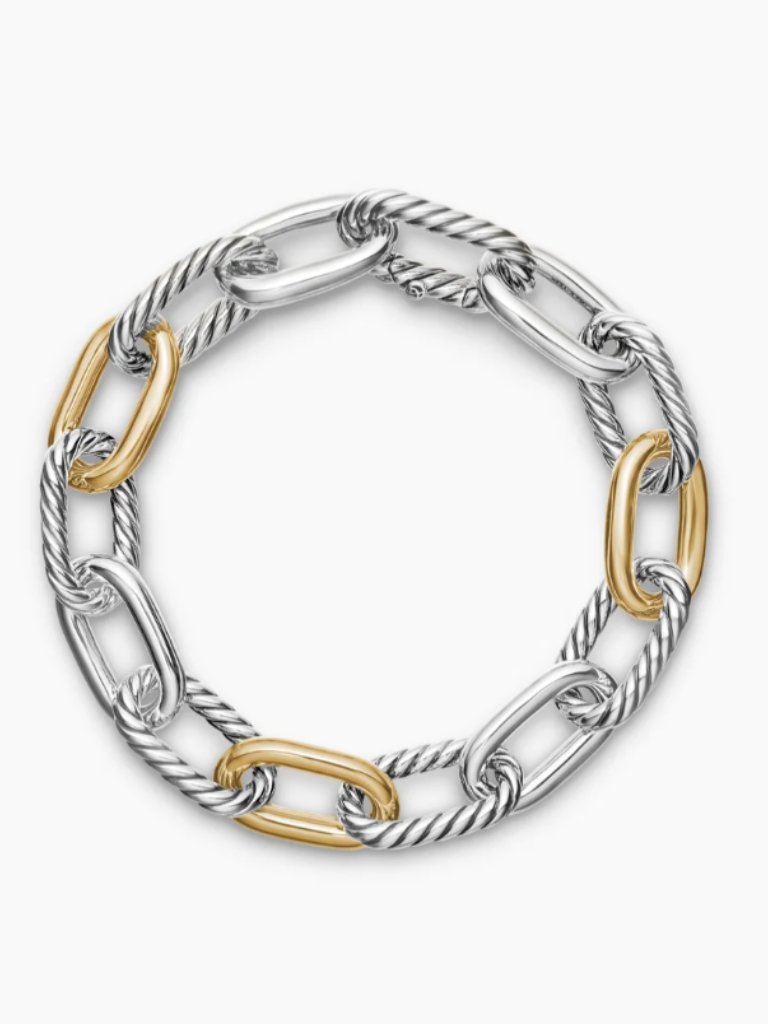 David Yurman Madison Chain Bracelet With Three Ring Color Separation. — image 2 of 5
